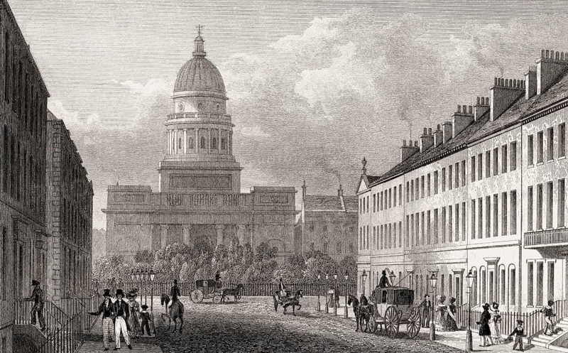 St George's Church, from George Street looking west, Edinburgh, Scotland, 19th century, from Modern Athens by Th. H. Shepherd