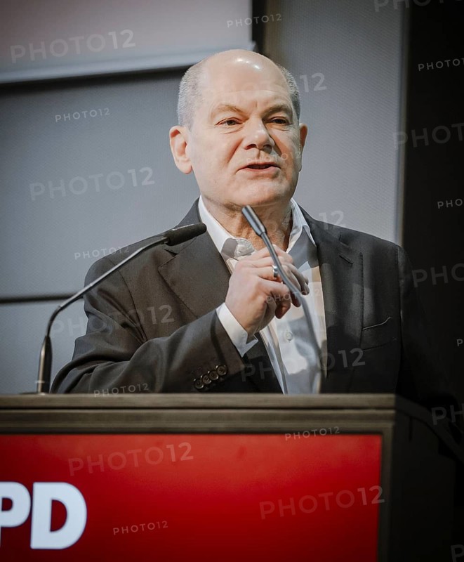 Olaf Scholz (SPD), Federal Chancellor, recorded during his speech at the state representatives' meeting of the SPD Brandenburg in Potsdam, 14 December 2024