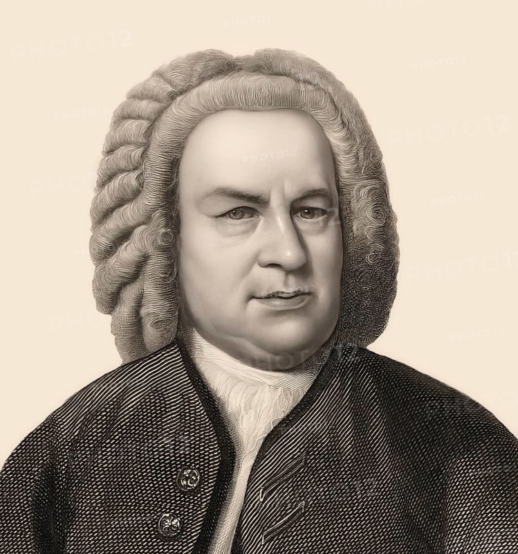 Johann Sebastian Bach, 1685, 1750, German composer, digital edited