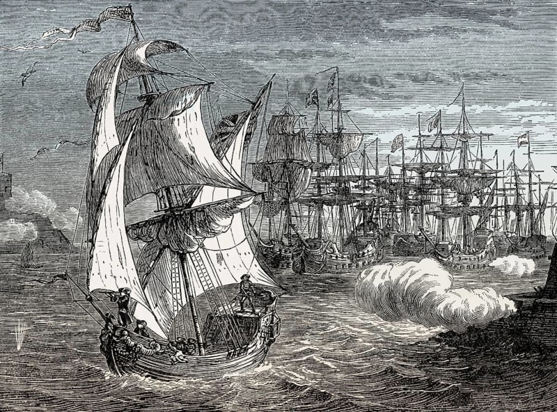 The Battle of Camaret, 18 June 1694, Nine Years' War, From British Battles on Land and Sea, by James Grant