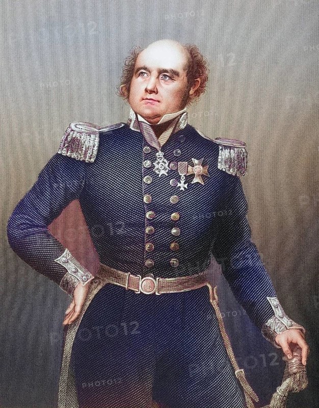 Sir John Franklin, 1786, 1847, famous English navigator. Painted by DJPound after a drawing by Negelen. From the book The Drawing-Room of Eminent Personages, Volume 2, published in London 1860, digitally restored reproduction from a 19th century original, record date not stated