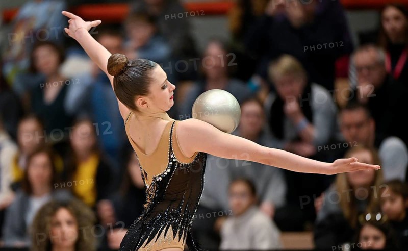 Lada Pusch GER with handheld ball rhythmic gymnastics, RSG Turnen Schmiden International 2026, Fellbach, Baden-Württemberg, Germany