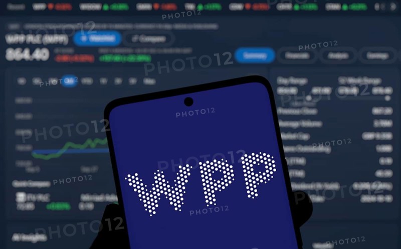 Dhaka, Bangladesh- 5 Dec 2024: WPP logo is displayed on smartphone. WPP plc is a British multinational communications, technology and commerce holding company.