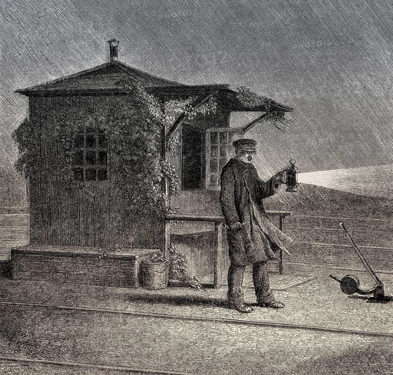 Railwayman, switchman, 19th century