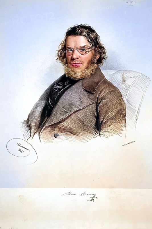 Thomas Lederer (1891-1874) Doctor, Historical, digitally restored reproduction from a 19th century original, Record date not stated
