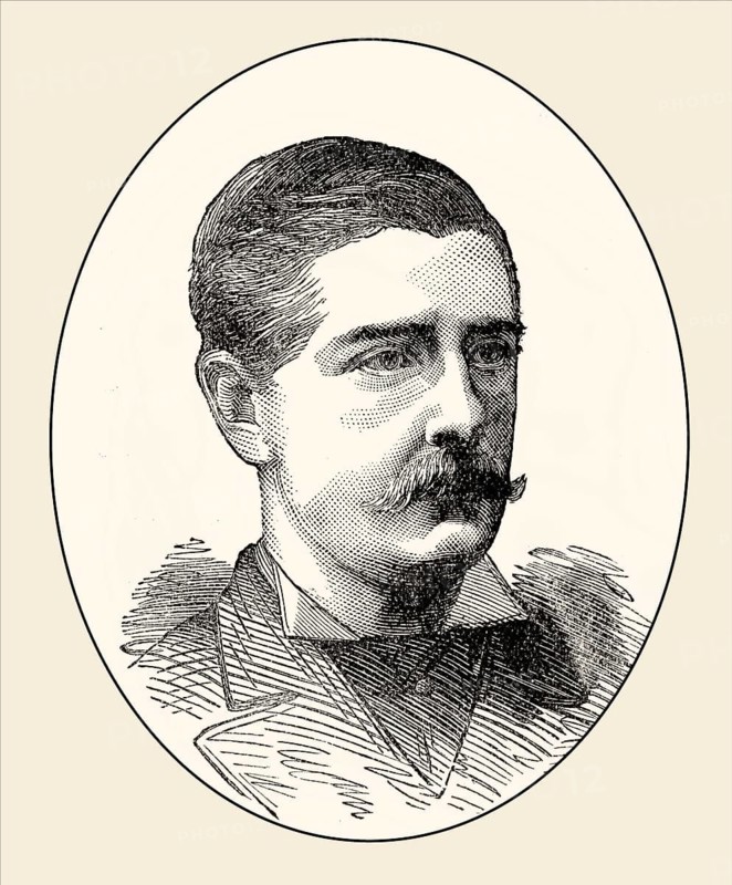 Nevill Josiah Aylmer Coghil, 1852 – 1879, a British soldier during the Anglo-Zulu War, From British Battles on Land and Sea, by James Grant