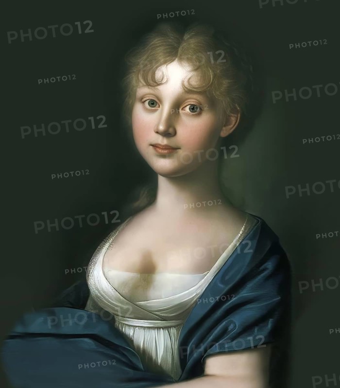 Louise of Mecklenburg-Strelitz, Luise Herzogin zu Mecklenburg - Strelitz, Luise Auguste Wilhelmine Amalie Herzogin zu Mecklenburg, Königin Luise, 1776 – 1810, Queen of Prussia, digitally edited after a painting by Nikolaus Lauer
