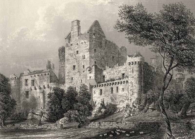 Craigmillar Castle, a ruined medieval castle in Edinburgh, Scotland, United Kingdom