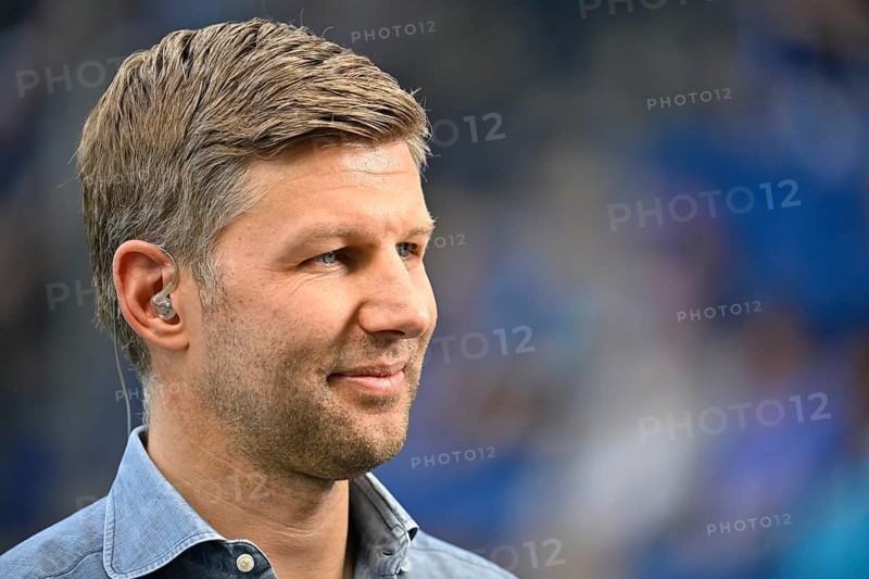 TV expert Thomas Hitzlsperger SKY portrait smiling soccer Bundesliga, PreZero Arena, Sinsheim, Baden-Württemberg, Germany
