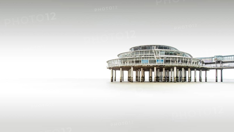 Scheveningen pier on the North Sea in The Hague, South Holland, Netherlands