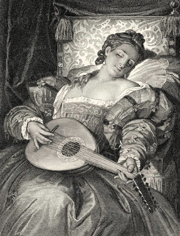 Doña Ana de Mendoza y de la Cerda, Princess of Eboli, Duchess of Pastrana, a Spanish aristocrat, character from the drama Don Carlos or Don Karlos, by Friedrich Schiller, 1759 - 1805
