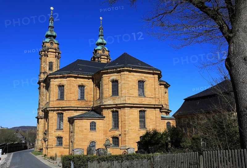 Pilgrimage church Basilica Vierzehnheiligen near Bad Staffelstein, Lichtenfels district, Gottesgarten region in the Upper Mainland, Upper Franconia, Bavaria, Germany