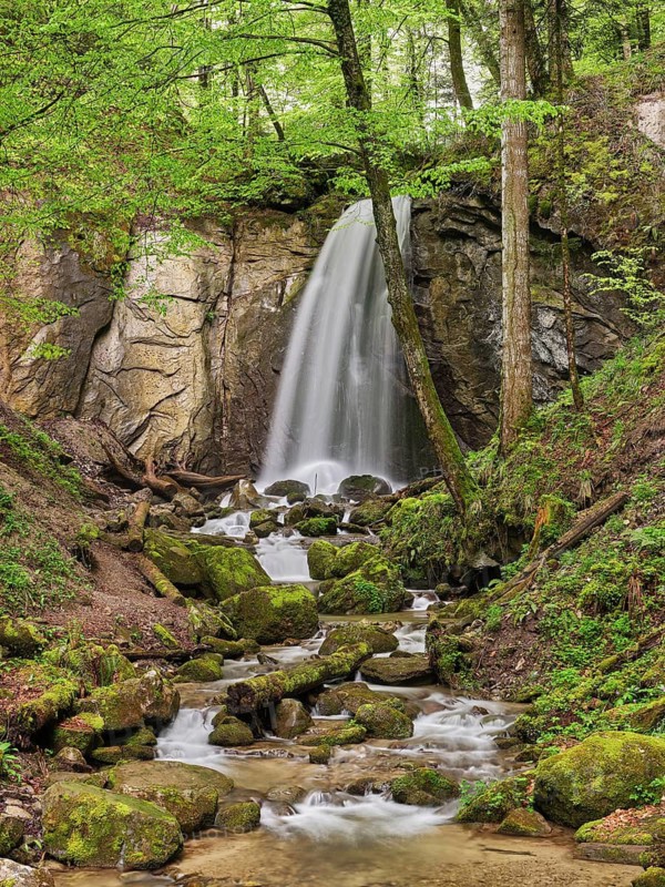 Waterfall, Finstersee, Canton Zug, Switzerland