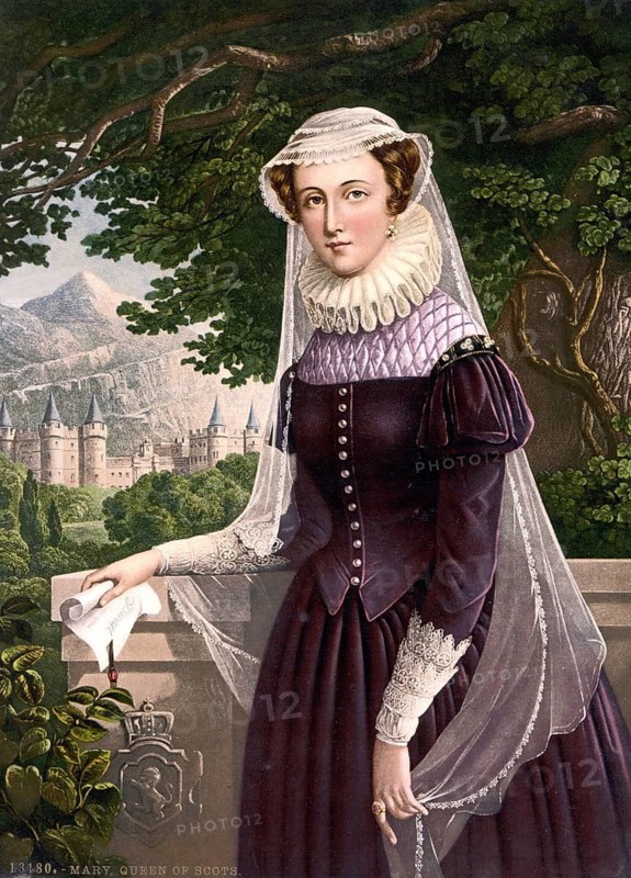 Mary Stuart (8 December 1542 in Linlithgow Palace to 18 February 1587 in Fotheringhay Castle), born Mary Stewart, was Queen of Scots from 14 December 1542 to 24 July 1567 as Mary I, Historical, digitally restored reproduction from a 19th century original, Record date not stated