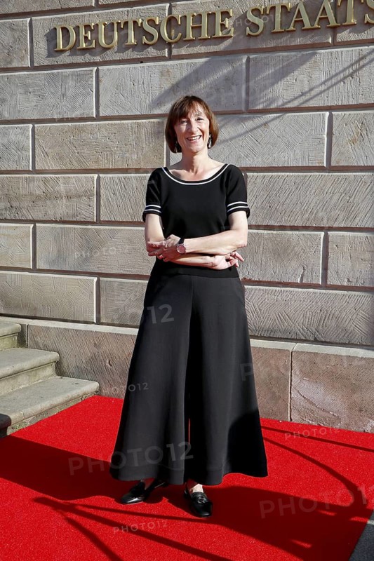 Elisabeth Sobotka (Artistic Director of the Staatsoper Unter den Linden) arriving for Charles Gounod's Roméo et Juliette after William Shakespeare at the Staatsoper für Alle on Bebelplatz in Berlin on 21 June 2025