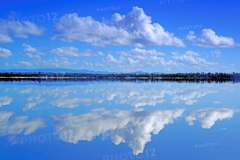 Africa, Madagascar, cloud reflection in the Pangalanes Channel, Madagascar, Madagascar