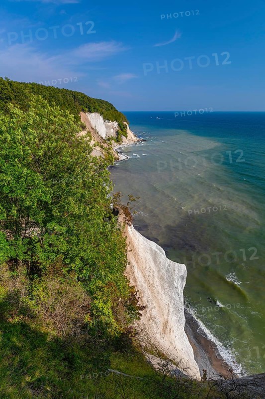 Chalk cliffs in Jasmund National Park, Sassnitz, Rügen, Mecklenburg-Western Pomerania, Germany, Sassnitz, Mecklenburg-Western Pomerania, Germany