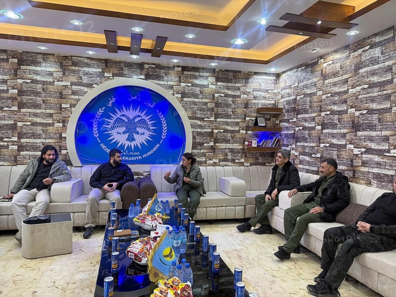 In Kobani, Syria, on February 1, 2026, a Syrian Government delegation meets with Kurdish leaders from the Syrian Democratic Forces (SDF) to prepare for the deployment of government security forces in the city of Ayn al-Arab, in implementation of the January 18 agreement, Aleppo, Kobani, Syria
