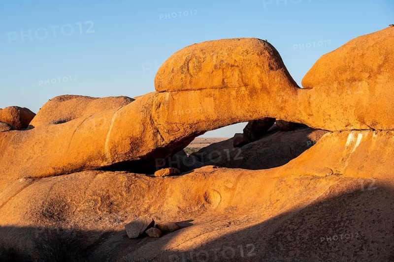Morning, rock arch, Pontok Mountains, Große Spitzkoppe, Spitzkoppe, Große Spitzkuppe Nature Reserve, Namibia