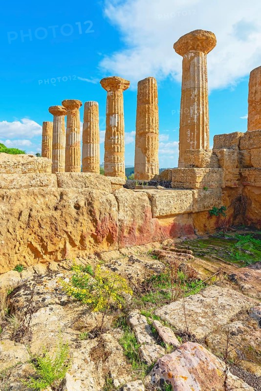 Temple of Heracles, Valley of Temples, Agrigento, Sicily, Italy