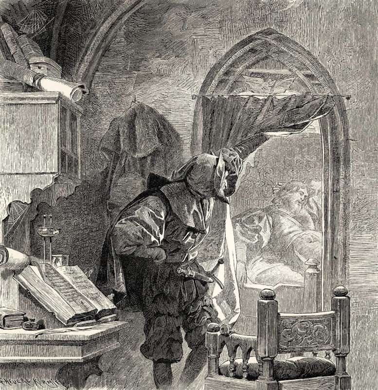 Mephistopheles with Faust, second act, Faust II, by Johann Wolfgang von Goethe