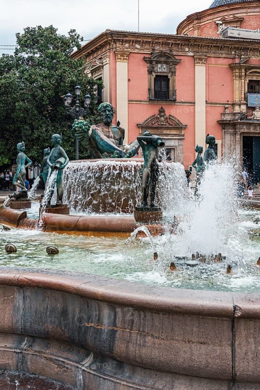 Turia Fountain, Virgin Square, Valencia, Spain