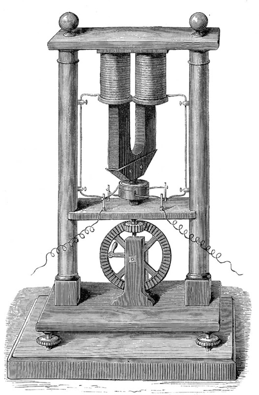 Dynamo by Hippolyte Pixii, 1808-1835, an instrument maker from Paris, France