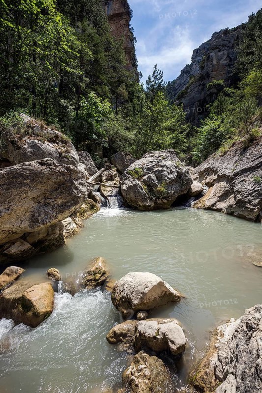 River L Estoublaisse, Trevans Gorge, Gorges de Trévans, near Estoublon, Alpes-de-Haute-Provence, Provence, France