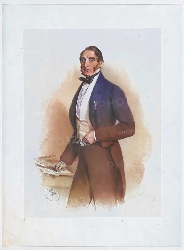 Baron Pasquale Revoltella (born 16 June 1795 in Venice, died 8 September 1869 in Trieste) was a banker and entrepreneur in Trieste, Historical, digitally restored reproduction from a 19th century original, Record date not stated