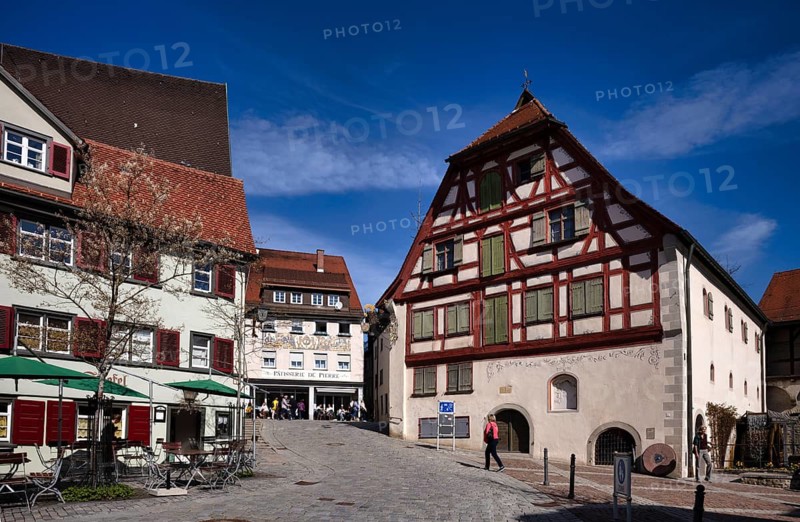 Half-timbered house, Altstadt, Wangen im Allgäu, Bavaria, Germany