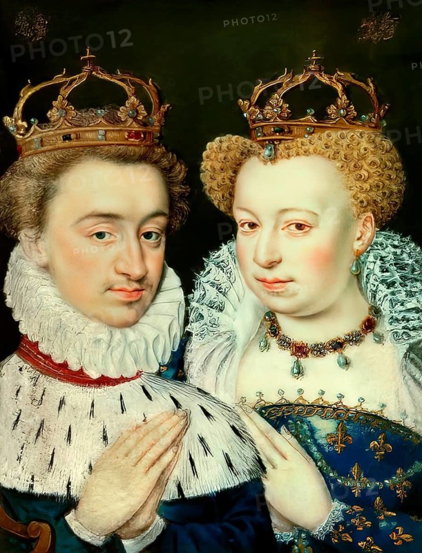 Henry of Navarre and Margaret of Valois, miniature of the Catherine de Medici's book of hours