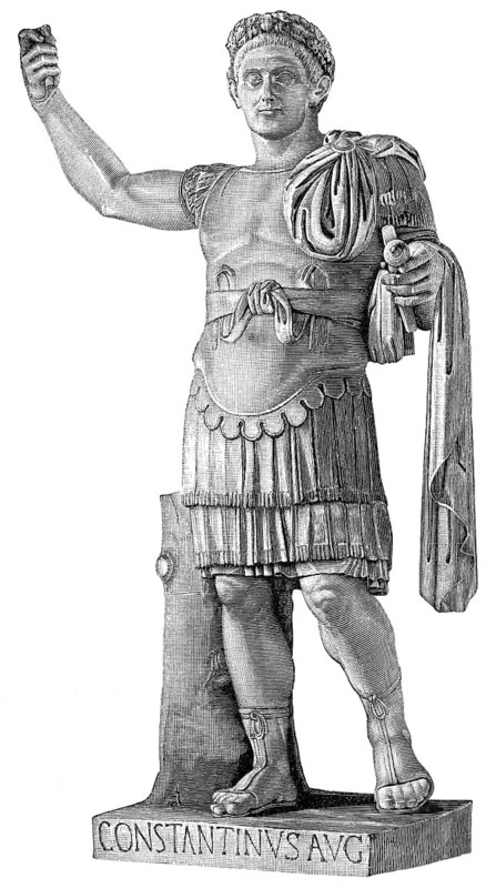 Constantine the Great or Constantine I, Saint Constantine, Flavius Valerius Aurelius Constantinus Augustus, c. 272 - 337, Roman Emperor from 306 to 337, Flavius Valerius oder Konstantin der Große, Konstantin I., ca. 272 - 337, römischer Kaiser von 306 bis 337