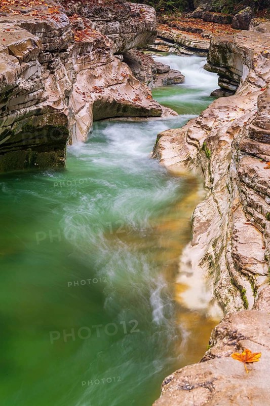 Rocks and clear water, Taugl creek, Bad Vigaun, Austria
