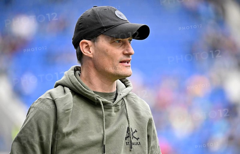 Coach coach Alexander Blessin FC St. Pauli portrait soccer Bundesliga, PreZero Arena, Sinsheim, Baden-Württemberg, Germany
