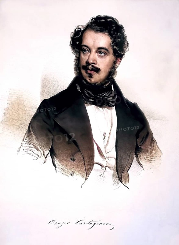 Horatio Cartagenova, + 1841, Italian opera singer, Historical, digitally restored reproduction from a 19th century original, Record date not stated