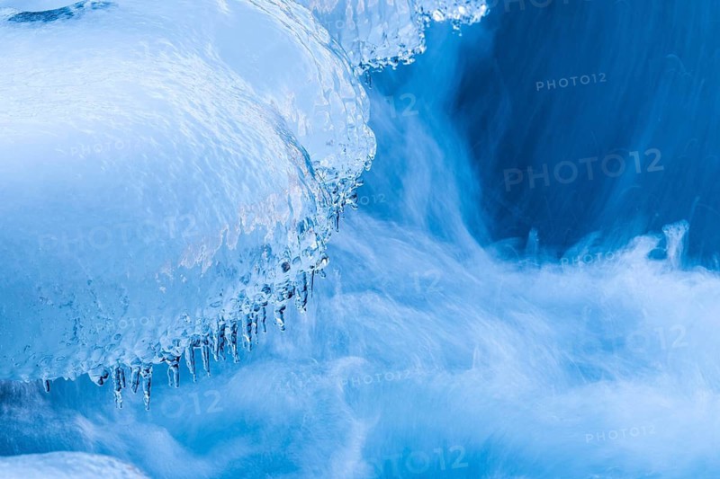 Ice in the river, Brúarfoss, winter, Golden Circle, Iceland, Scandinavia