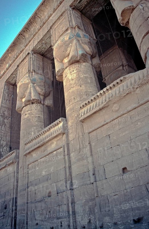 Hathor Temple, Dendera, Nile Valley, Egypt, September 1989, vintage, retro, old, historical