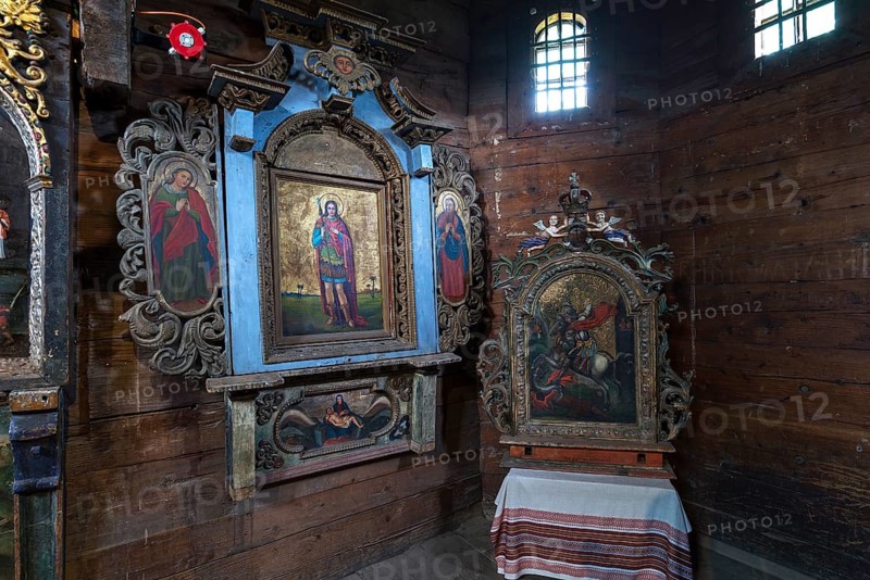 Side altar in the St. George Orthodox Church, around 1500, wooden church, Drochobych, Ukraine