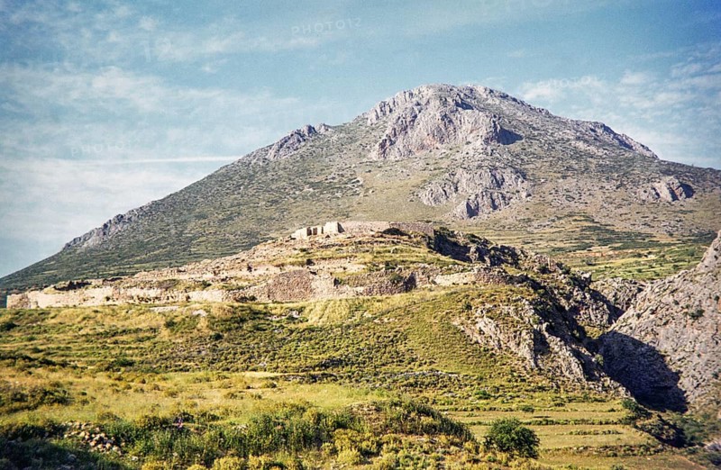 Acropolis of Mycenae archaeological site of Argolis region of the northeastern Peloponnese, Greece, Europe 1972