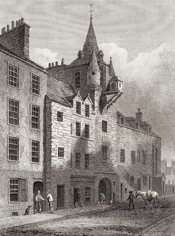 Canongate Tolbooth, Edinburgh, Scotland, 19th century, Views in Edinburgh by J. & H. S. Storer, 1820