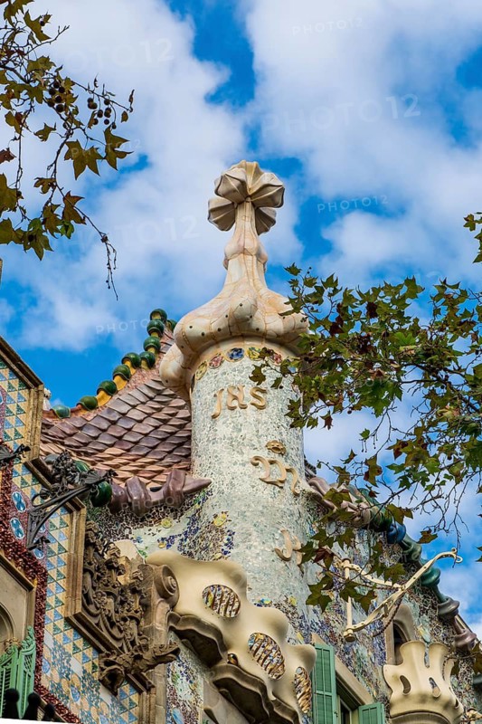Casa Batllo modernism design by Antoni Gaudi, old town, barcelona, spain