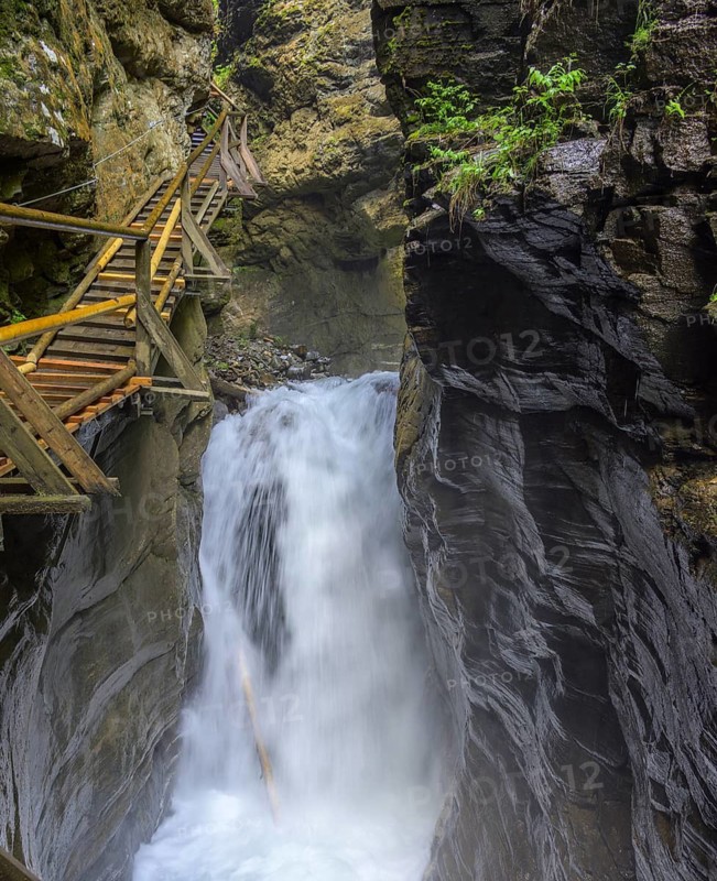 Climbing facility in the Raggaschlucht gorge, Flattach, Carinthia, Austria