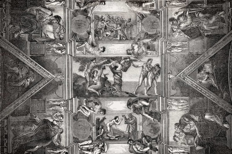 The Sistine Chapel, Vatican City, Rome, Italy, 19th Century