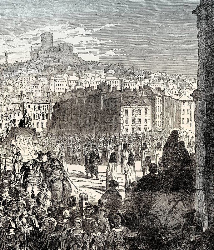 The Execution of Henri Coiffier de Ruzé, Marquis de Cinq-Mars, Place des Terreaux, Lyon, France