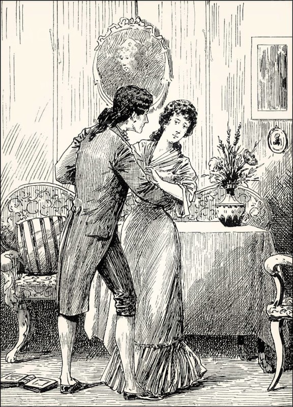 Charlotte and Werther dancing, The Sorrows of Young Werter, a novel by Johann Wolfgang von Goethe