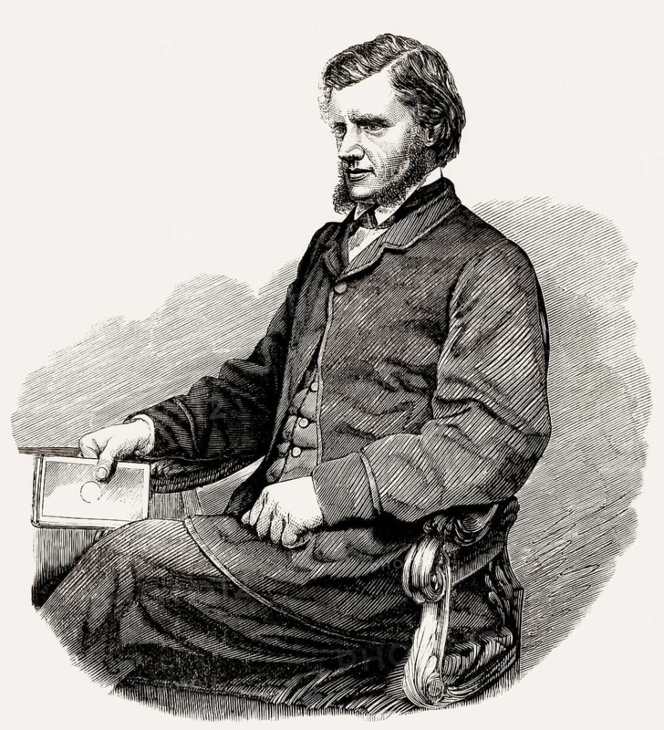 Portrait of Georg Balthazar von Neumayer, Ritter von Neumayer, 1826 – 1909, German polar explorer, geographer and geophysicist, best known for cooperation of meteorology and scientific observations, digitally optimized