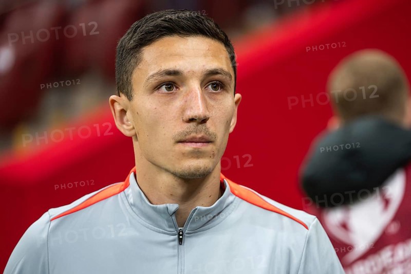 WARSAW, POLAND - MARCH 21, 2025: Qualifications for FIFA World Championship 2026. Match Poland - Lithuania 1:0. Bartosz Slisz before the game