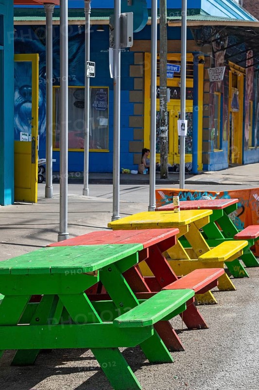 New Orleans, Louisiana - New Orleans art and architecture often features bright colors