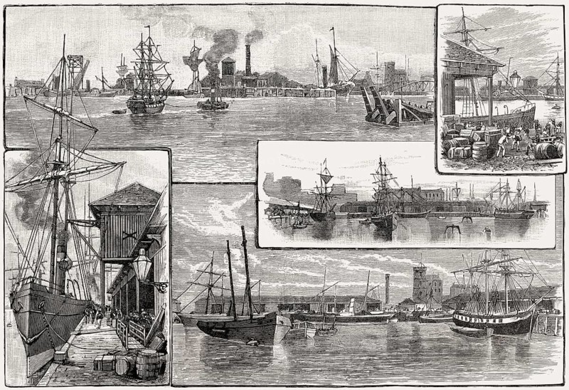 Leith Docks, Edinburgh, Scotland, 19th century