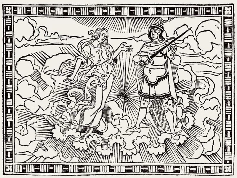 Illustration from „La Giostra di Giuliano de Medici“ by Angelo Poliziano, ca. 1495–1500